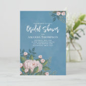 Waterverf Roze Floral Botanisch Vrijgezellenfeest Kaart (Staand voorkant)