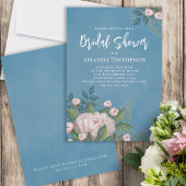 Waterverf Roze Floral Botanisch Vrijgezellenfeest Kaart