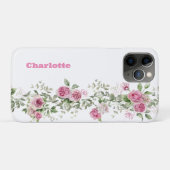 Waterverf Roze Floral Case-Mate iPhone Case (Achterkant (horizontaal))