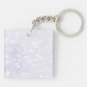 Waterverf roze Floral en vlinderlentrow Sleutelhanger (Achterkant)