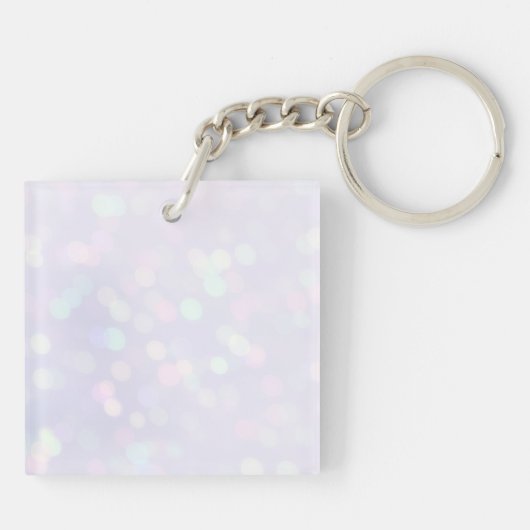 Waterverf roze Floral en vlinderlentrow Sleutelhanger (Achterkant)