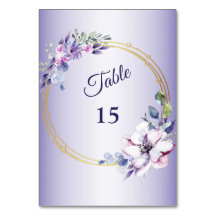 Waterverf Roze Floral Geometric Golden Paars