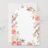 Waterverf Roze Floral Gold Arch Vrijgezellenfeest Kaart (Achterkant)