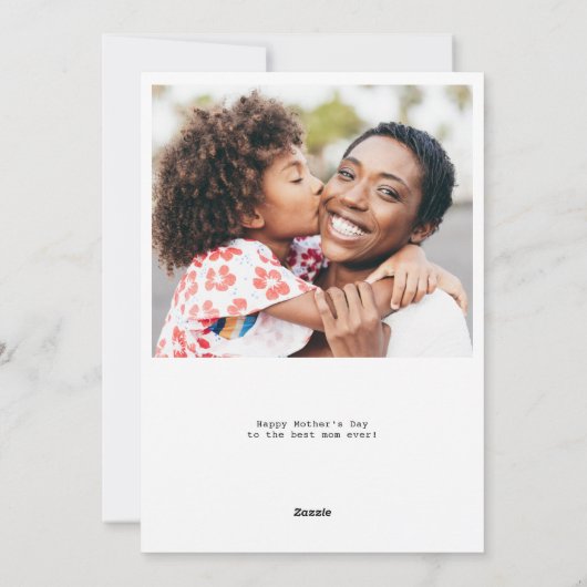 waterverf roze floral happy moederdag kaart (Achterkant)