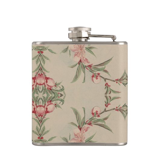  Waterverf Roze Floral Heupfles (Achterkant)