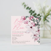 Waterverf Roze Floral in het Baby shower Bloom Kaart (Staand voorkant)