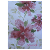 Waterverf Roze Floral Klembord (Achterkant)