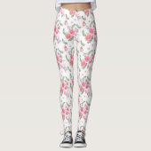 Waterverf Roze Floral Legging (Voorkant)