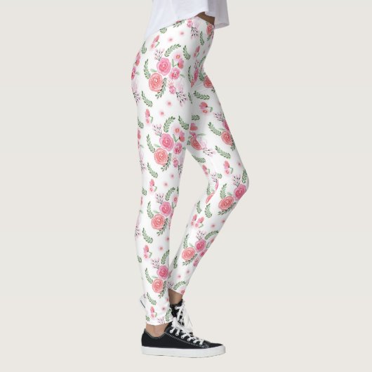 Waterverf Roze Floral Legging (Rechts)