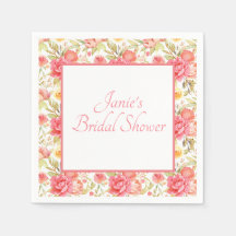 Waterverf Roze Floral Lijst