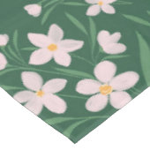 Waterverf Roze Floral met botanisch donkergroen on Tafelkleed (Gekanteld)