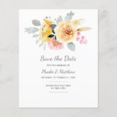 Waterverf Roze Floral Moderne botanische (Voorkant)