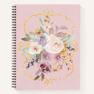 Waterverf Roze Floral Notitieboek