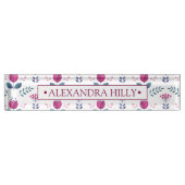 Waterverf Roze Floral ontwerp Naambordje (Voorkant)