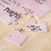 Waterverf Roze Floral Romans 8:28 Bijbelversie Legpuzzel (Zijkant)