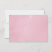 Waterverf Roze Floral RSVP Kaartje (Achterkant)