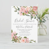 Waterverf Roze Floral Vrijgezellenfeest Kaart (Staand voorkant)