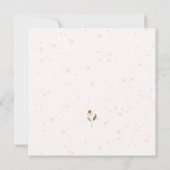 Waterverf Roze Floral Vrijgezellenfeest Kaart (Achterkant)