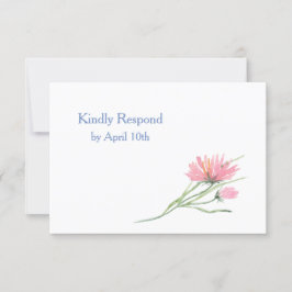 Waterverf Roze Floral Wedding RSVP