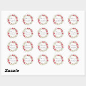  Waterverf Roze Floral Wreate Sticker (Vel)