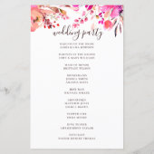 Waterverf roze florale bruiloft. Herfst (Achterkant)