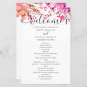 Waterverf roze florale bruiloft. Herfst (Voorkant / Achterkant)