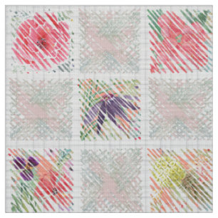 Waterverf roze florale vrucht stijlvolle, geraffin stof