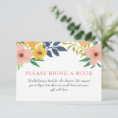 Waterverf Roze Florals | Baby shower Een boek meen Kaart (Staand voorkant)