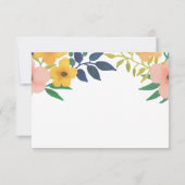 Waterverf Roze Florals | Baby shower Een boek meen Kaart (Achterkant)