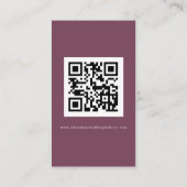 Waterverf Roze Florals QR Code Weddenschap RSVP Informatiekaartje (Achterkant)