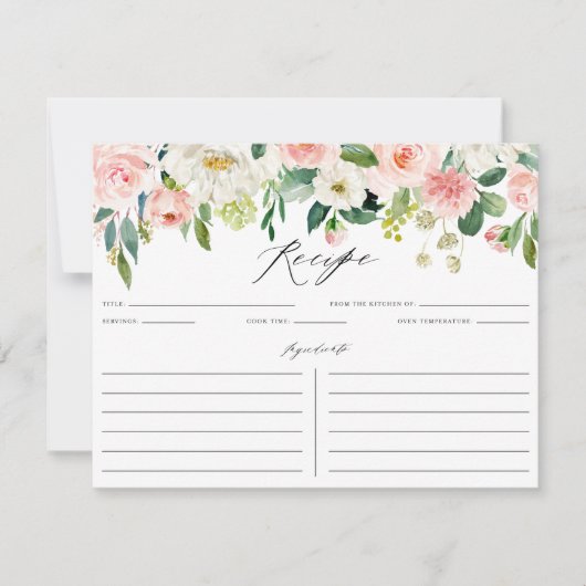 Waterverf Roze Florals Vrijgezellenfeest Recipe Ka (Voorkant)