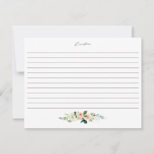 Waterverf Roze Florals Vrijgezellenfeest Recipe Ka (Achterkant)