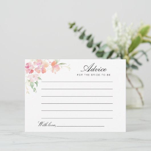 waterverf roze floreel advies (Staand voorkant)