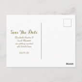 Waterverf Roze fonie opslaan datum Briefkaart (Achterkant)