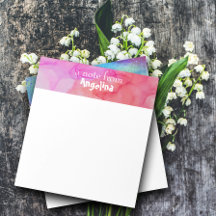 Waterverf roze fuchsia spat witte letter