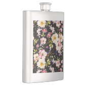 Waterverf roze geel rozen zwarte achtergrond flacon (Rechts)