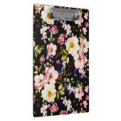 Waterverf roze geel rozen zwarte achtergrond klembord (Rechts)