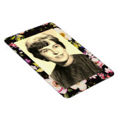 Waterverf roze geel rozen zwarte achtergrond magneet (Rechterzijde)