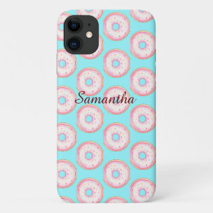 Waterverf Roze Geglazuurde Sprinkle Donuts Case-Mate iPhone Case