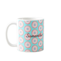 Waterverf Roze Geglazuurde Sprinkle Donuts