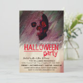 Waterverf roze gekleurde halloween Art Kaart (Staand voorkant)