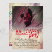 Waterverf roze gekleurde halloween Art Kaart (Voorkant / Achterkant)