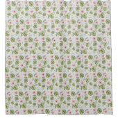 Waterverf roze gele elegant douchegordijn (Voorkant)