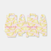 Waterverf Roze gele leemons Aangepaste voorverpakk Bedankdoosjes (Uitgevouwen)