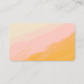 Waterverf roze gele QR-code RSVP-kaart Visitekaartje (Achterkant)