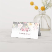 Waterverf Roze Gele Rozen op zwart, Monogram Afsprakenkaart (Voorkant)