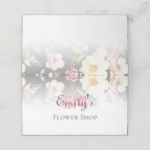 Waterverf Roze Gele Rozen op zwart, Monogram Afsprakenkaart (Buitenkant ongevouwen)