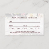 Waterverf Roze Gele Rozen op zwart, Monogram Afsprakenkaartje (Achterkant)