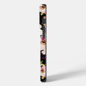 Waterverf Roze Gele Rozen op zwart, Monogram Case-Mate iPhone Case (Achterkant / Links)