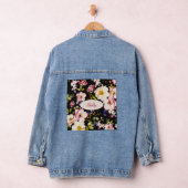 Waterverf Roze Gele Rozen op zwart, Monogram Denim Jacket (Hangar)